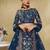 teal blue silk blend embroidered traditional lehenga choli upto 43
