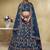 teal blue silk blend embroidered traditional lehenga choli upto 43