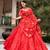 red georgette embroidered traditional lehenga choli upto 42