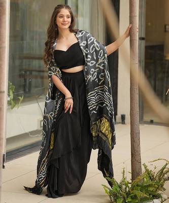 black georgette plain traditional lehenga choli upto 38 3