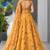 yellow organza printed traditional lehenga choli upto 42