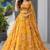 yellow organza printed traditional lehenga choli upto 42