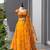 yellow organza printed traditional lehenga choli upto 42