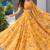 yellow organza printed traditional lehenga choli upto 42