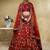 red silk blend embroidered traditional lehenga choli upto 43