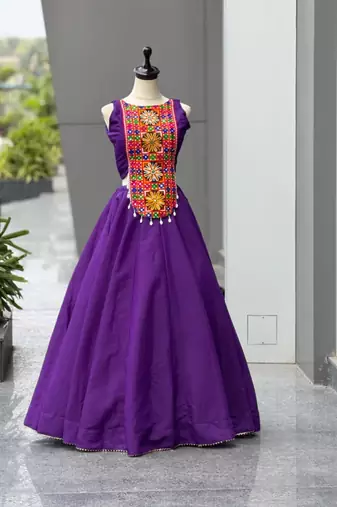 purple silk blend plain traditional lehenga choli upto 42