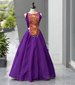 purple silk blend plain traditional lehenga choli upto 42