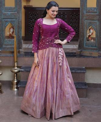 onion pink viscose woven traditional lehenga choli upto 44 1