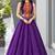 purple silk blend plain traditional lehenga choli upto 42