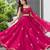 magenta georgette hand painted traditional lehenga choli upto 42