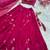 magenta georgette hand painted traditional lehenga choli upto 42