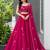 magenta georgette hand painted traditional lehenga choli upto 42
