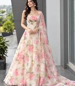 pink silk blend printed traditional lehenga choli upto 42