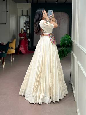 off white cotton poly plain traditional lehenga choli upto 42 3