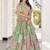 green silk blend embroidered traditional lehenga choli upto 43