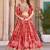 red silk blend embroidered traditional lehenga choli upto 43