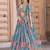 sky blue silk blend embroidered traditional lehenga choli upto 43