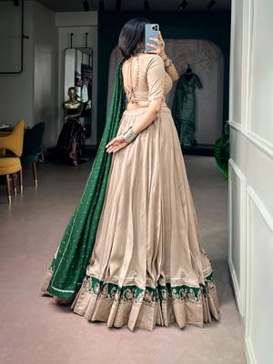 beige chanderi embroidered traditional lehenga choli upto 42 2