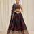 black organza embroidered traditional lehenga choli