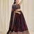 black organza embroidered traditional lehenga choli