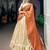 off white jacquard woven traditional lehenga choli