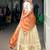 off white jacquard woven traditional lehenga choli