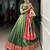 olive organza woven traditional lehenga choli