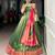 olive organza woven traditional lehenga choli