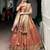 copper organza woven traditional lehenga choli