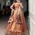 copper organza woven traditional lehenga choli