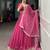 rani pink georgette embroidered traditional lehenga choli