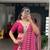 rani pink georgette embroidered traditional lehenga choli