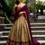 gold cotton poly woven traditional lehenga choli