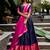navy blue cotton poly woven traditional lehenga choli