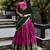 magenta cotton poly woven traditional lehenga choli