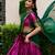 magenta cotton poly woven traditional lehenga choli