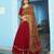 maroon silk blend embroidered traditional lehenga choli
