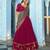 rani pink silk blend embroidered traditional lehenga choli