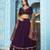 dark purple silk blend embroidered traditional lehenga choli