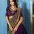 dark purple silk blend embroidered traditional lehenga choli