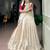 off white silk blend hand woven traditional lehenga choli