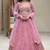 baby pink faux georgette embroidered traditional lehenga choli