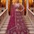 crimson net embroidered traditional lehenga choli