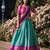 turquoise silk blend woven traditional lehenga choli