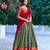 dark green silk blend woven traditional lehenga choli