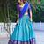 sky blue silk blend woven traditional lehenga choli