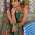 green crepe printed traditional lehenga choli