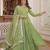 Pista georgette readymade anarkali suit with embroidery work