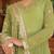 Pista georgette readymade anarkali suit with embroidery work