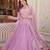 Lavender georgette readymade anarkali suit with embroidery work